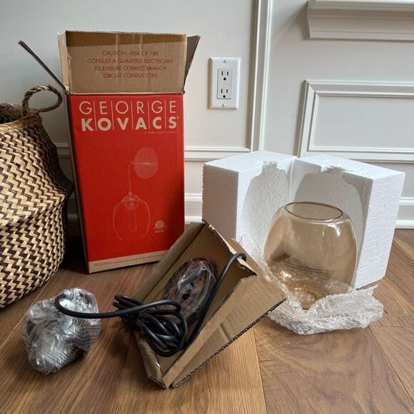 NIB George Kovacs P931-647 Bubble One Light Pendant Copper Bronze Patina $200 - Picture 2 of 11